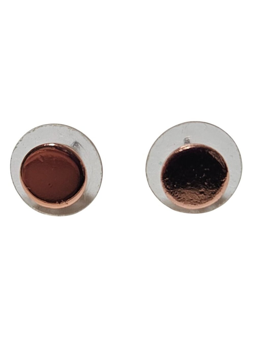 Vintage Copper Tone Stud Earrings Classic Minimalist Retro Fashion Jewelry Women